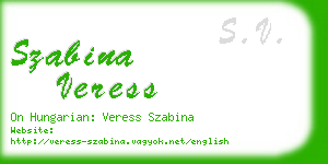 szabina veress business card